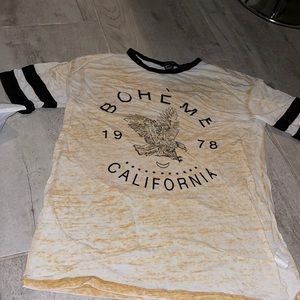 Yellow and black t shirt